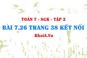 Bài 7.26 trang 38 Toán 7 Kết nối tri thức Tập 2